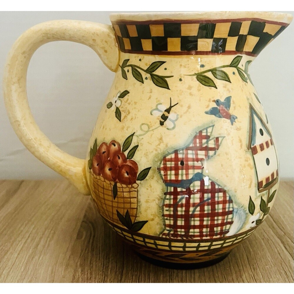 Vintage Lang & Wise "Bright & Beautiful" Susan Winget Pitcher 2001